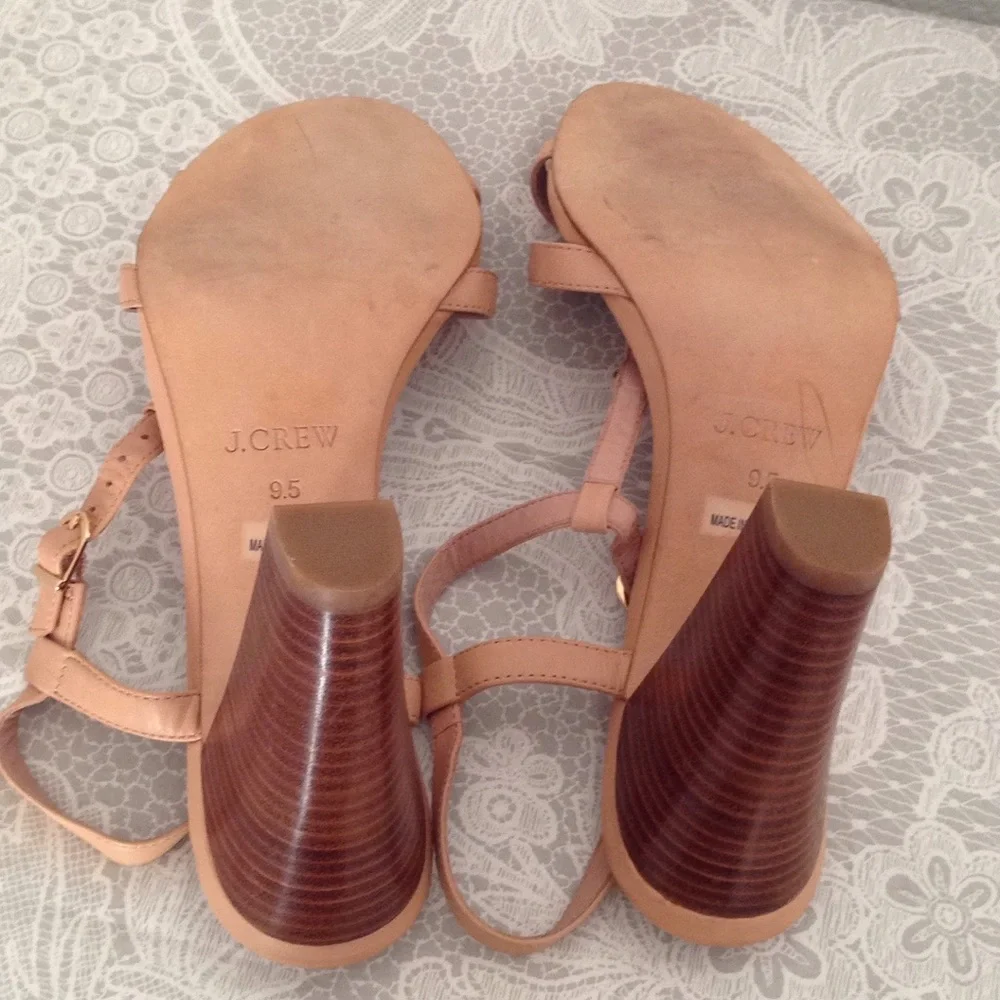 J.crew nude T strap sandals